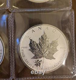 2016-2017 Maple Leaf Wolf Bear Cougar Moose Privy 1oz. 9999 Silver coins Canada