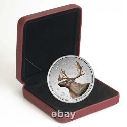 2016 25c Coloured Big Coins Caribou Pure Silver Coin Royal Canadian Mint
