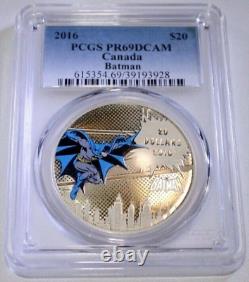 2016 Batman Dark Knight 1 Oz 999 Silver Coin Pcgs Pr69 Dcam $168.88