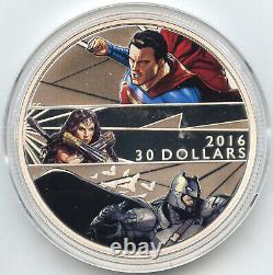 2016 Batman Superman Dawn of Justice $30 Coin 9999 Silver 2 oz Canada CC847