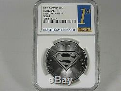 2016 Canada $5.9999 Fine Silver, Superman Coin NGC Ms 70 First Day of Issue