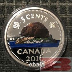 2016 Canada Coloured Big Coin Series 6-Coin Pure Silver Set 5 oz