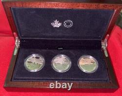 2016 RCM Reflections of Wildlife 3-Coin. 9999 Silver Set with Case & COAs PRISTINE