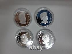 2016 Royal Canadian Mint Star Trek 4 Coin Set $10.00 Fine Siver