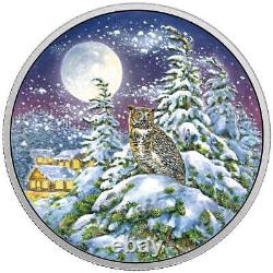 2017 $30 Animals in the Moonlight Great Horned Owl Royal Canadian Mint