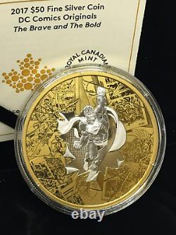 2017 $50 3oz Fine Silver Coin DC COMICS Original The Brave and The Bold