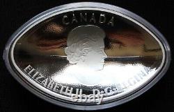 2017 CANADA $25 FOOTBALL SHAPED & CURVED 1 Oz. Coin 99.99 PURE SILVER withCOA&Box