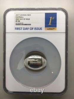 2017 Canada $25 Football First Day Of Issue FDOI NGC PF70