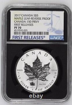 2017 Canada Maple Leaf Canada 150 Privy S$5 Reverse Proof Ngc Pf70 Fr