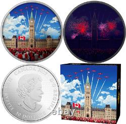 2017 Celebrating Canada 150 Glow-in-Dark $30 2OZ PureSilver Coin Parliament Hill