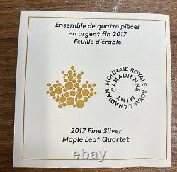 2017 Fine Silver Maple Leaf Quartet Royal Canadian Mint