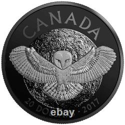 2017 NOCTURNAL BY NATURE THE BARN OWL $20 1oz Silver Coin RCM
