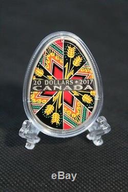 2017 Royal Canadian Mint $20 Fine Silver Coin Traditional Pysanka