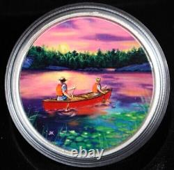2017 Sunset Canoeing 1-oz. 9999 Silver Royal Canadian Mint $118.88 Obo