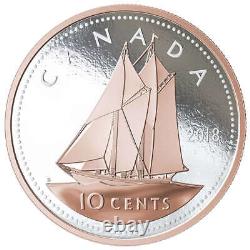 2018 10c Big Coin Bluenose Pure Silver Coin Royal Canadian Mint