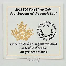 2018 $20 Four Seasons of the Maple Leaf Coin Elliptical 1 oz Pure Silver Proof