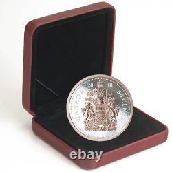 2018 50c Big Coin Coat of Arms Pure Silver Coin Royal Canadian Mint