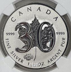 2018 Canada $5 Maple Leaf Reverse-Proof 30th Anniversary ANA Privy NGC PF70 ER