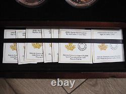 2018 Canada Big Coin 5 oz Fine Silver Gold Plated 7 Coin Set Royal Canadian Mint