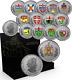 2018 Heraldic Emblems Canada 14coin Silverproof Set Coatarm Provincesterritories