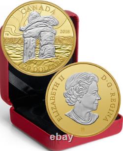 2018 Iconic Canada Inukshuk $20 1OZ Pure Silver Proof Coin