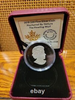 2018 The Howling Wolf 1 oz 99.99 Fine Silver Coin Royal Canadian Mint