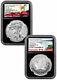 2019 1 Oz Silver Eagle & Maple Pride Two Nations Ngc Pf70 Fr Black Excl Sku59047