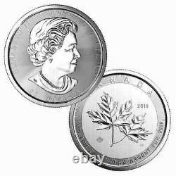 2019 10 Oz. 9999 Silver $50 Canada Magnificent Maple Leaf Sheet of (4) Coins