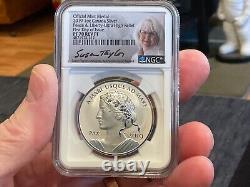 2019 1oz Canada Silver Peace & Liberty UHR, NGC PF70 Rev, SIGNED, Mint Box withCOA