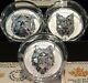 2019-2020 Wolf Bear Lynx Multifaceted Animal Head $25 1oz Silver Canada 3-coins