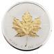 2019 3 Oz Canada $50 Silver Gold Maple Leaf 40th Anniversary Incuse-gilt