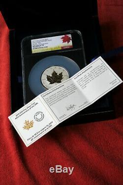 2019 3oz CANADA S$50 GOLD MAPLE LEAF 40th ANNIV. INCUSE-GILT, FDP REVPF NGC70