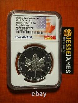 2019 $5 Modified Proof Silver Maple Leaf Ngc Pf70 Er From Pride Of Nations Set