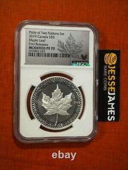 2019 $5 Modified Proof Silver Maple Leaf Ngc Pf70 Er From Pride Of Nations Set