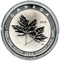 2019 $50 Canada 10 oz Fine Silver Magnificent Maple Leaves BU