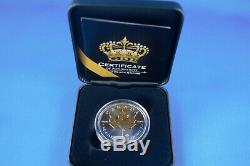 2019 Black Empire 1 OZ Silver Maple Leaf With Ruthenium & 24 kt Gold