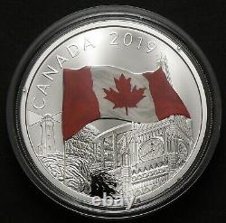 2019 Canada $30 Fabric of Canada Fine Silver Proof Flag #19733