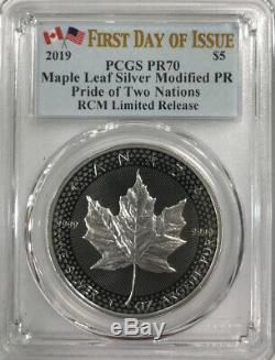 2019 First Day of Issue RCM Royal Canadian Pride of Two Nations set PCGS PR70
