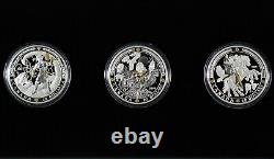 2019 Norse Gods Thor Frigg Odin Set Canada $20 Silver with Gold Plating #20090