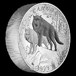 2019 RCM Silver $100 Double Concave Nature's Grandeur Wolves SKU#185329