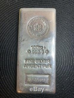 2019 Royal Canadian Mint 100 Troy oz. 9999 Silver Bar SKU006893