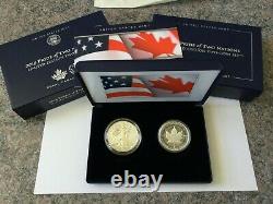 2019 W Enhanced Reverse Proof Silver Eagle Maple Leaf Pride of Two Nations Set