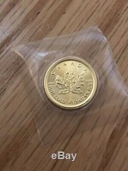 2020 $1 Gold Canadian Maple Leaf. 9999 1/20 oz Brilliant Uncirculated