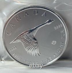 2020 $10 Canada 2 Oz. 9999 Silver Flying Canadian Goose Coin- Extra Thick