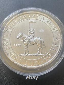 2020-2 &1 oz Silver Coin/Round-RCMP Canada $10 Dollars- in Capsules- MINT