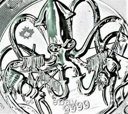 2020 2 oz Royal Canadian Creatures of the North THE KRAKEN. 9999 Silver Coin BU