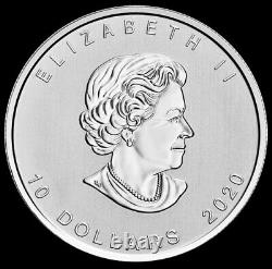 2020 2 oz Silver. 999 Fine Canada $10 Dollar Flying Goose Coin BU+