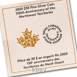2020 $30 2 oz Canada 150th Anniversary of The Northwest Territories Silver Coin