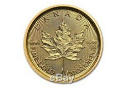 2020 Canada 1/20 Oz Gold Maple Leaf In Mint Pkg. BU