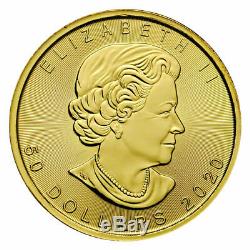 2020 Canada 1 oz Gold Maple Leaf $50 Coin ROYAL CANADIAN MINT. 9999 PURE GOLD